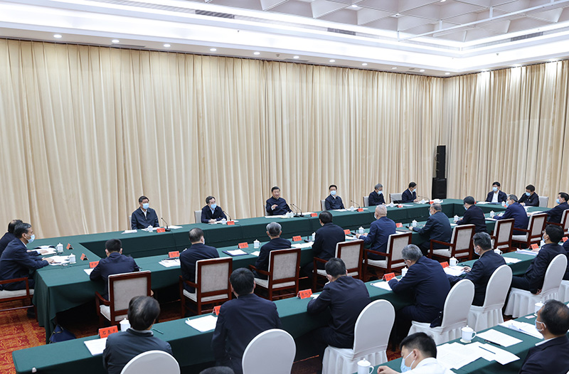 5月14日上午，中共中央總書記、國家主席、中央軍委主席習(xí)近平在河南省南陽市主持召開推進南水北調(diào)后續(xù)工程高質(zhì)量發(fā)展座談會并發(fā)表重要講話。新華社記者 王曄 攝