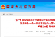袁家軍：聚焦特色 一縣一策 超常規(guī)推動浙江山區(qū)26縣高質量發(fā)展共同富裕