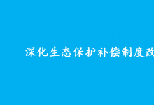 中共中央辦公廳 國務(wù)院辦公廳印發(fā)《關(guān)于深化生態(tài)保護補償制度改革的意見》