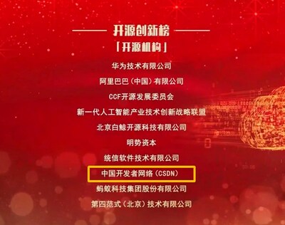 CSDN 獲評開源創(chuàng)新榜“開源機構(gòu)”