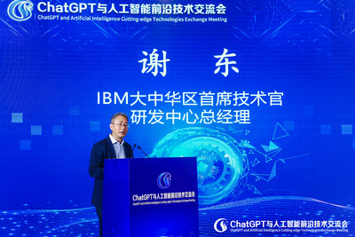 IBM 大中華區(qū)首席技術官 謝東 （圖片來源：ChatGPT與人工智能前沿技術交流會）