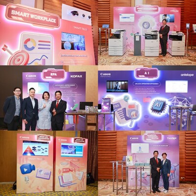 3.  是次“AI-GEN at Work”活動(dòng)展區(qū)中展示了佳能香港一系列融合AI的嶄新商業(yè)解決方案，助企業(yè)在不同營(yíng)運(yùn)層面上實(shí)現(xiàn)高效協(xié)作，以技術(shù)迎接未來(lái)各種挑戰(zhàn)。