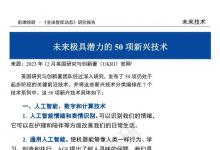 未來(lái)極具潛力的50項(xiàng)新興技術(shù) | 包括人工智能、數(shù)字和計(jì)算技術(shù)等