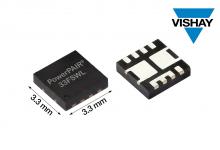 Vishay的新款80 V對稱雙通道 MOSFET的RDS(ON) 達(dá)到業(yè)內(nèi)先進(jìn)水平，可顯著提高功率密度、能效和熱性能