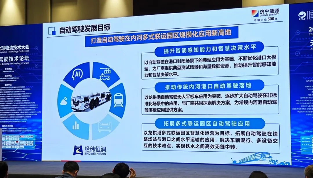 經(jīng)緯恒潤(rùn)攜手龍拱港亮相2024年世界物流大會(huì)—內(nèi)河港口無人水平運(yùn)輸新篇章