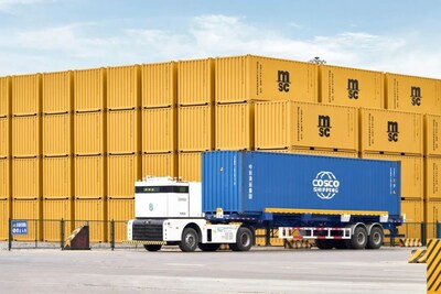 圖：Q-Truck 在海港運(yùn)營，圖片來源：westwell