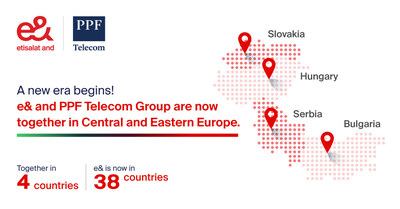 e&和PPF Telecom Group現(xiàn)已在中歐和東歐合作開(kāi)展業(yè)務(wù)