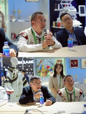 趙崢老師和陳智院長分享繡娘項目情況