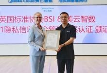 BSI為美云智數(shù)頒發(fā)ISO/IEC 27701隱私信息管理體系認(rèn)證證書