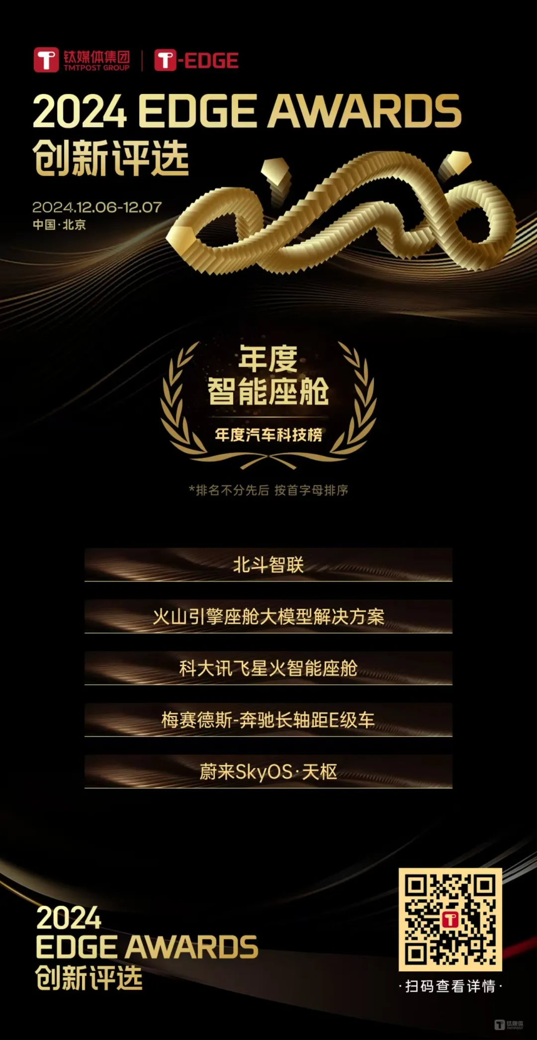 北斗智聯(lián)強(qiáng)勢(shì)登榜鈦媒體“2024 EDGE AWARDS年度汽車科技榜”