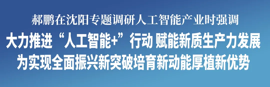  郝鵬在沈陽專題調(diào)研人工智能產(chǎn)業(yè)|國家級(jí)智算中心-沈陽人工智能計(jì)算中心     