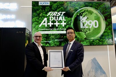 TüV萊茵為萬居隆商用熱泵頒發(fā)AA+++能效符合性證書