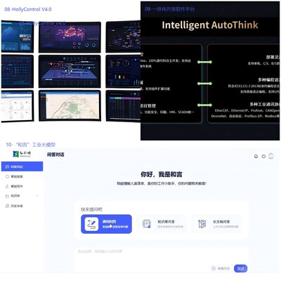 HollyControl V4.0國(guó)產(chǎn)化SCADA、和利時(shí)一體化開(kāi)放軟件平臺(tái)、“和言”工業(yè)大模型