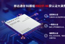 大滿貫！移遠通信RG620T-NA 5G模組包攬八大權威認證
