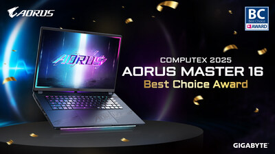 技嘉 AORUS MASTER 16 AI 筆電榮獲 COMPUTEX 2025 Best Choice Award，領(lǐng)先實(shí)力獲國(guó)際肯定