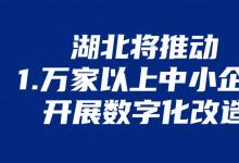 湖北將推動(dòng)1萬家以上中小企業(yè)開展數(shù)字化改造|卓越級(jí)智能工廠達(dá)到50家以上|關(guān)鍵工序數(shù)控化率達(dá)到75%