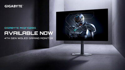 技嘉科技 MO27Q28G 魔鷹Q280G 電競顯示器正式上市 27 英寸 QHD 280Hz WOLED 采用滿屏無邊框設計，帶來沉浸視野