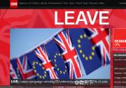 英國(guó)公布“脫歐”公投的最終結(jié)果：英國(guó)脫離歐盟